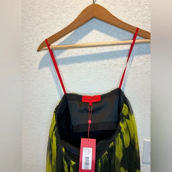 $795 HALSTON Claudette Floral Print Chiffon Strapless Gown Dress size 2 NWT - Picture 14 of 16